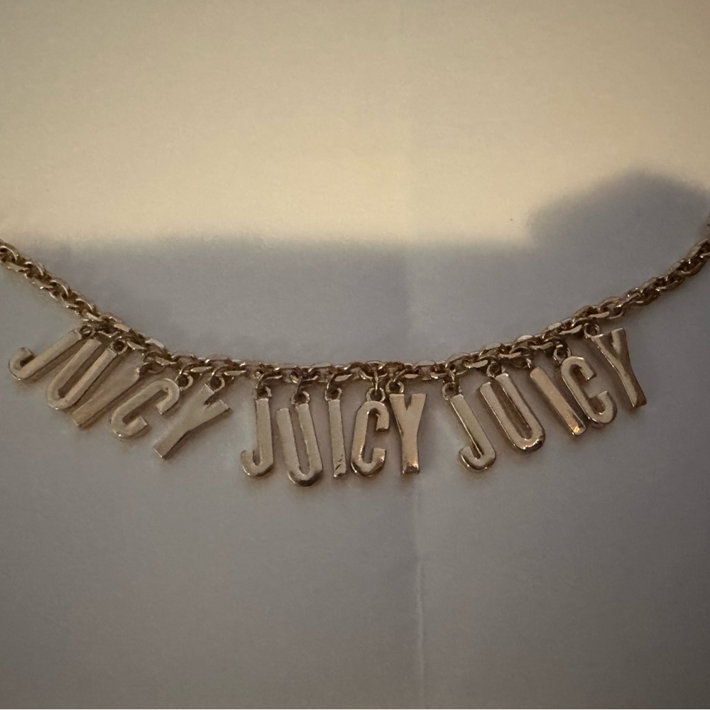 Juicy Couture gold charm clasp bracelet. Never worn, brand new.